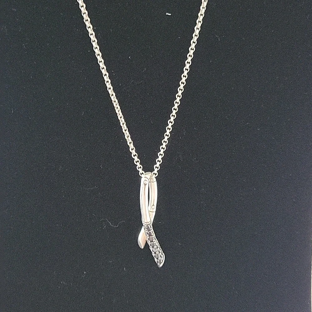 John Hardy Black Sapphire Bamboo Necklace - Picture 4 of 8